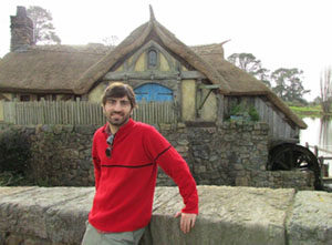 Dr. Pablo Delclos in front of a house