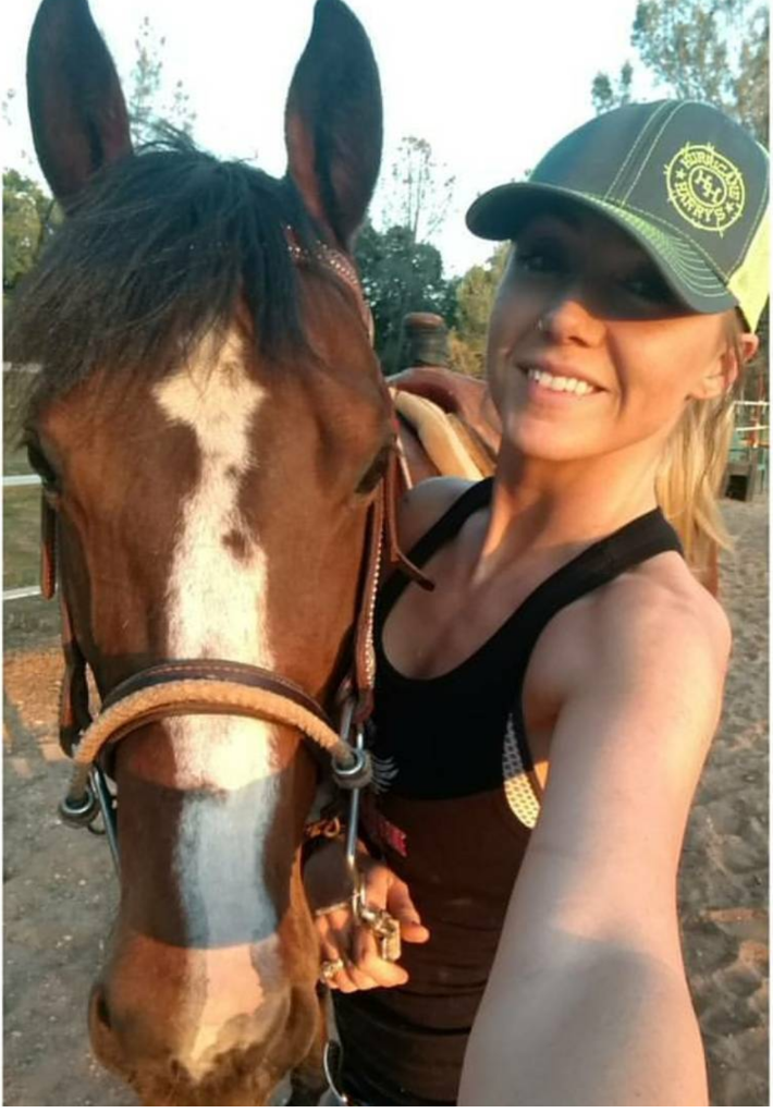 Amy Dickerson with her horse
